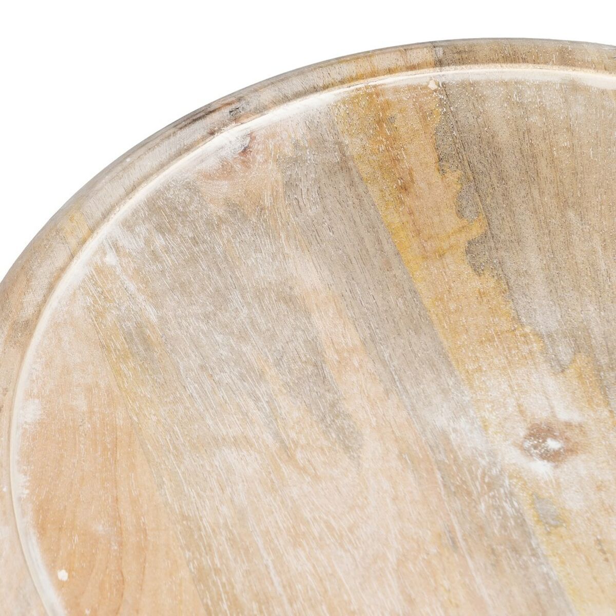 Table d'appoint 37 x 37 x 46,5 cm Blanc Bois de manguier